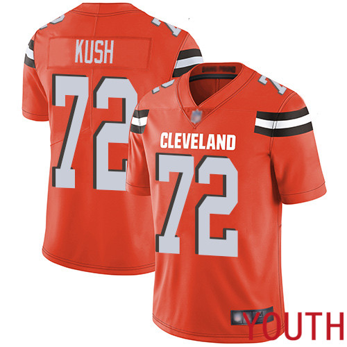 Cleveland Browns Eric Kush Youth Orange Limited Jersey #72 NFL Football Alternate Vapor Untouchable->youth nfl jersey->Youth Jersey